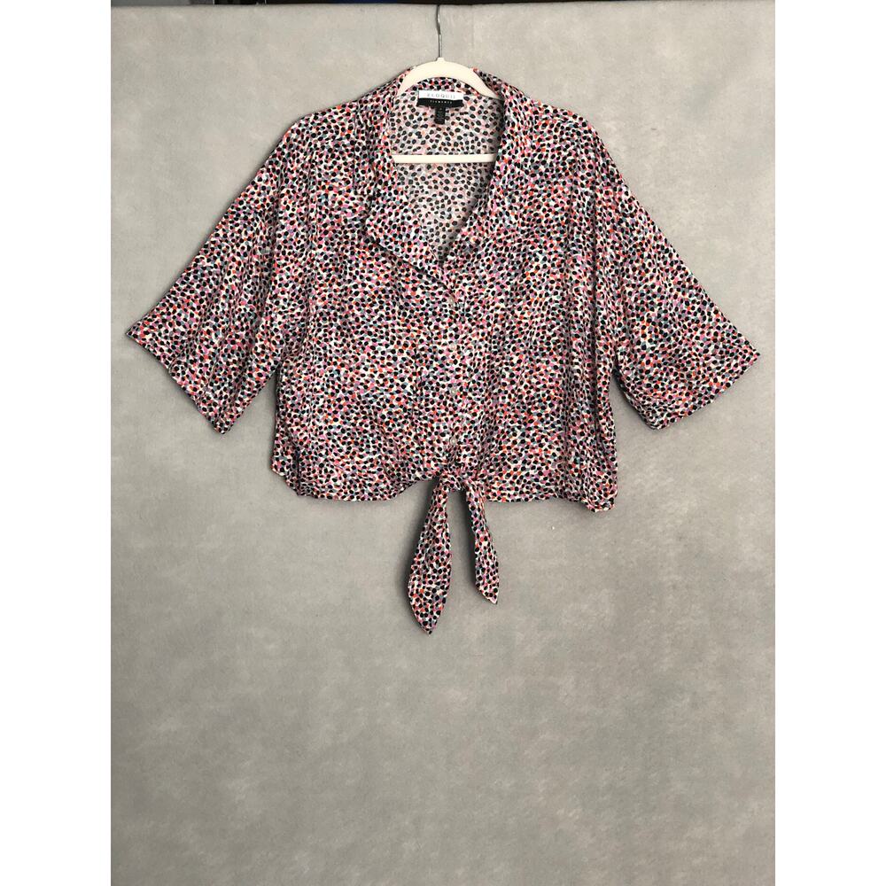 Eloquii Elements Camp Shirt Tie Waist Women's Size 18